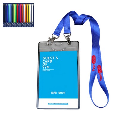 Double-button Visitor Badge Lanyards