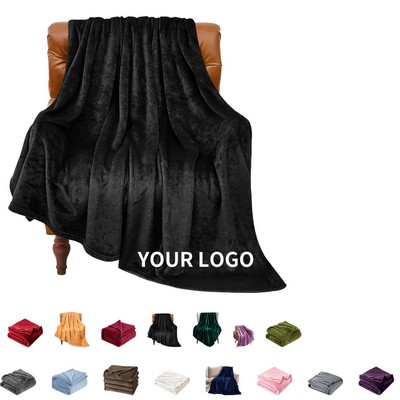 Reversible Soft Flannel Throw Blanket
