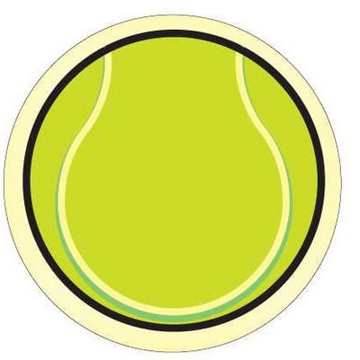 Tennis Ball Metal Round Photo Magnet (2 1/2" Diameter)