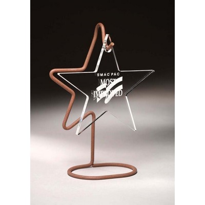 Hanging Star Award w/ Wire Holder