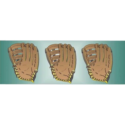 Baseball Glove Panoramic Metal Photo Magnet (1.625"x4.625")