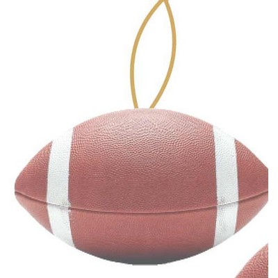 Football Promotional Ornament w/ Black Back (8 Square Inch)