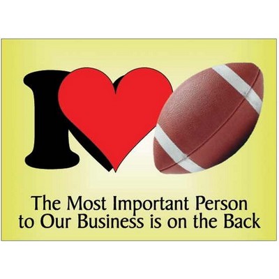 I Love Football Rectangle Photo Hand Mirror (2½"x3½")