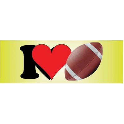 I Love Football Panoramic Badge w/ Bar Pin (1 5/8"x4 5/8")