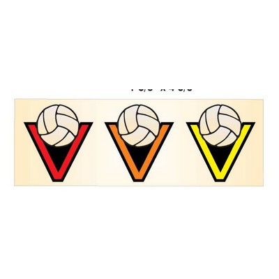 Volleyball in "V" Panoramic Metal Photo Magnet (1.625"x4.625")