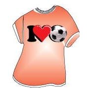 I Love Soccer T-Shirt Mighty Mini Magnet