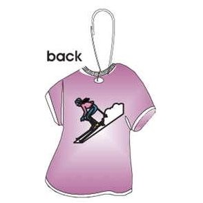 Female Skier T-Shirt Zipper Pull