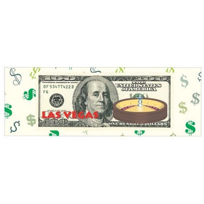 LV Roulette Table - $100 Bill Panoramic Badge w/ Bar Pin (1 5/8"x4 5/8")
