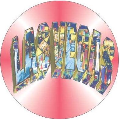 Las Vegas Collage Photo Hand Mirror (2½" Diameter)