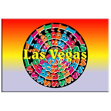 Las Vegas (Step/Repeat) Chip Rectangle Badge w/ Bar Pin (2"x3")