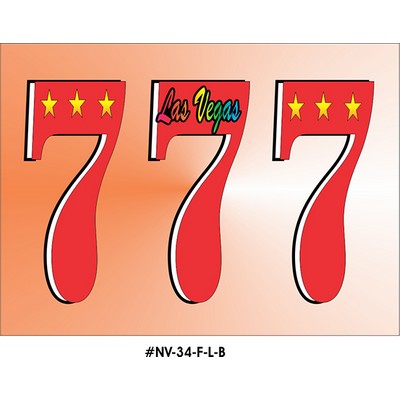 Triple 7's Rectangle Badge w/ Bar Pin (2 1/2"x3 1/2")