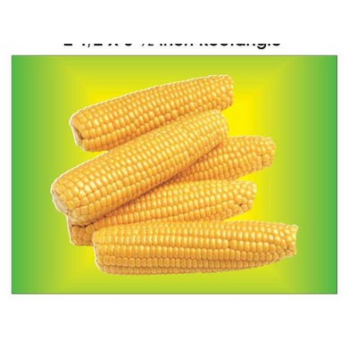 Corn On Cob Rectangle Badge w/Bar Pin (2½"x3½")