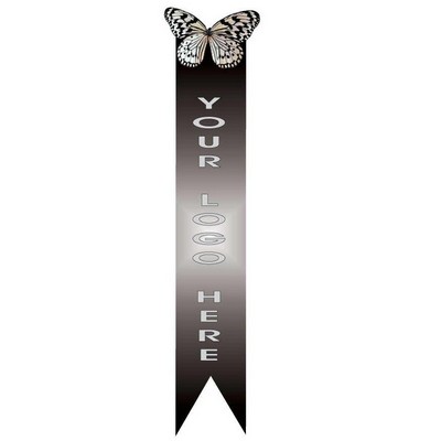 Black & White Butterfly Bookmark W/ Black Back
