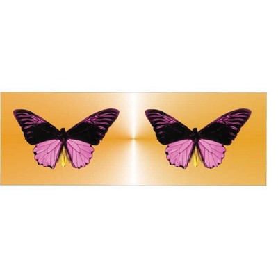 Black & Purple Butterfly Panoramic Metal Photo Magnet