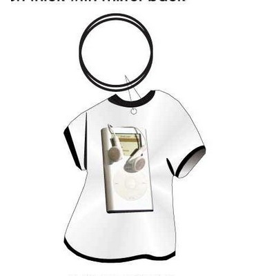 Mp3 Player Executive T-Shirt Keychain w/Mirrored Back (4 Square Inch)