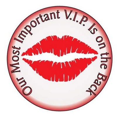 Kiss Round Hand Mirror (2½" Diameter)