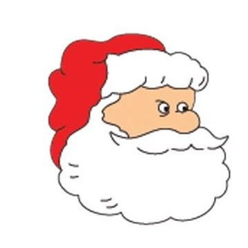 Santa Promotional Ornament w/ Black Back