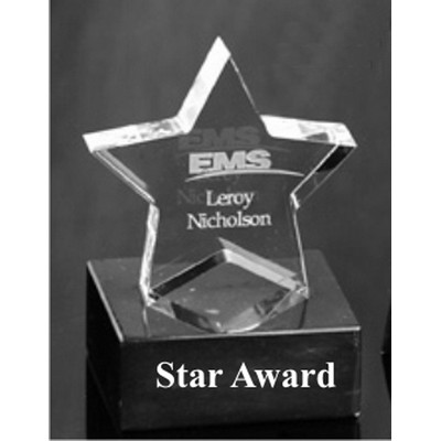 4.5" Optical Crystal Star Award