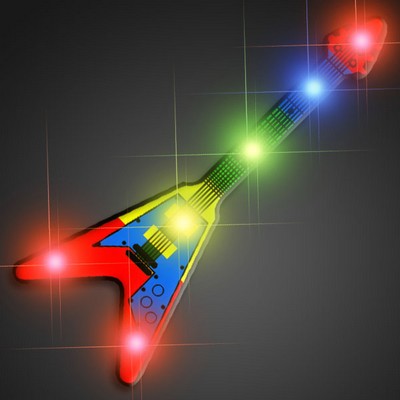 Flying V Guitar Flashing Pins - BLANK