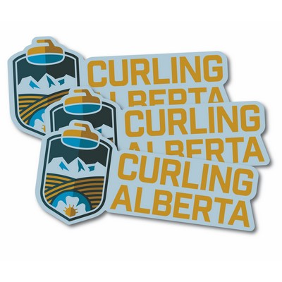 Custom Shape Clear Removable Adhesive Vinyl Decal (1 Up to 4 Square Inch)