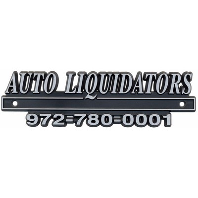 Open Style Stock Design 3D Nameplate w/Holes (Up to 1 5/8"x6")