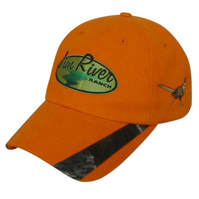 Camouflage Cap w/Solid Color & Camouflage Visor Insert