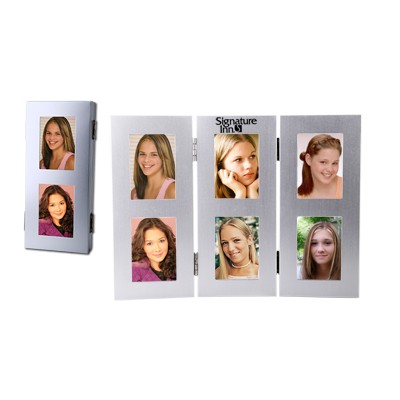 Tri-Fold 6-Photo Metal Frame