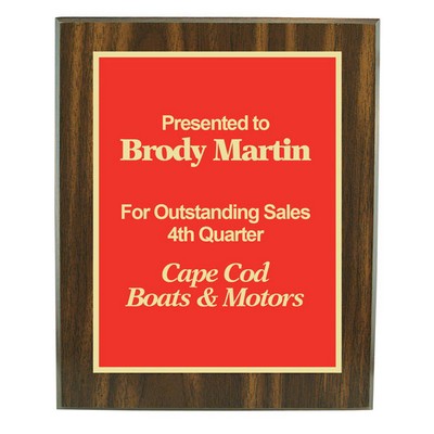 Walnut Finish Plaque (8"x10")
