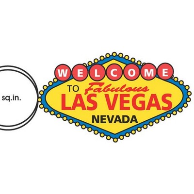 Welcome to Vegas Sign Key Chain w/Clear Mirrored Back (10 Square Inch)