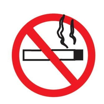 No Smoking Sign Gift Shop Magnet w/ Full Magnetic Back (10 Square Inch)