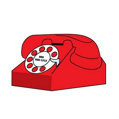Rotary Dial Telephone Executive Magnet w/ Full Magnetic Back (10 Square Inch)