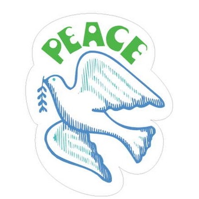 Peace Dove Promotional Magnet w/ Strip Magnet (10 Square Inch)