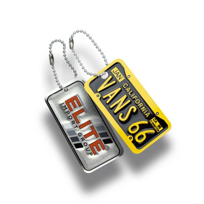 Custom Embossed Aluminum Key Tag (1 3/8"x2 3/4")