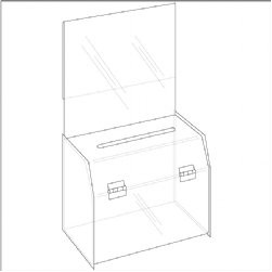 Non-Locking Ballot/ Suggestion Box W/ Ad Holder