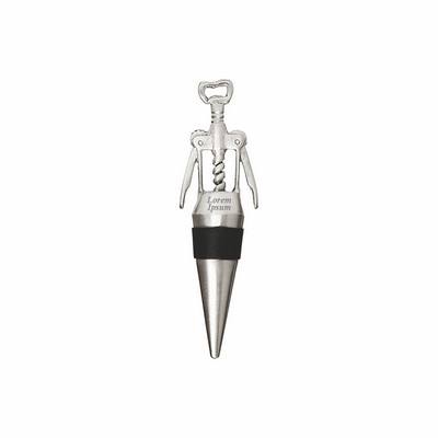 Classico Solid Stainless Steel Wing Corkscrew Top Bottle Stopper