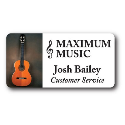 Name Badge White Aluminum (1.5" x 3")