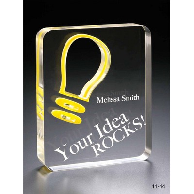 Acrylic Rectangular Light Bulb Award