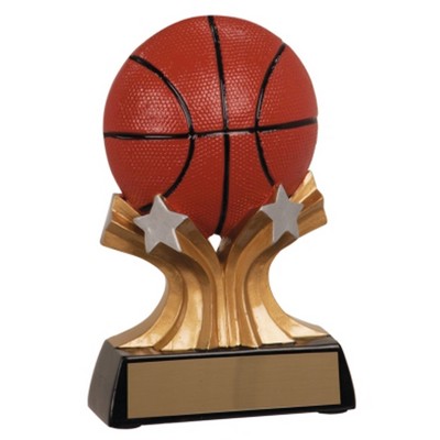 5" Basketball Shooting Star Resin Trophy