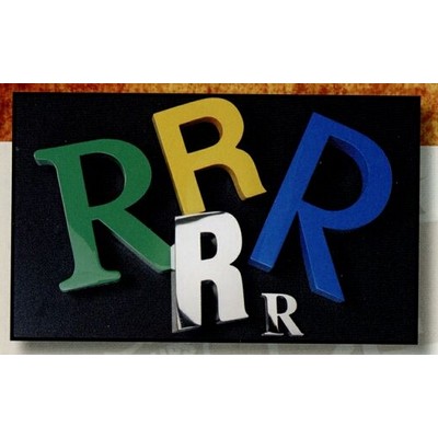 Reverse Channel Fabricated Stainless Finish 8" Letters w/ 1" Depth