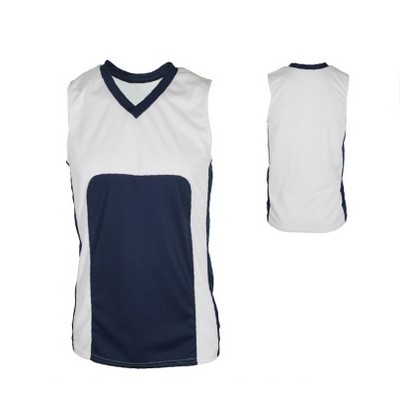 Youth Cool Mesh Sleeveless Multi Sport Jersey Shirt w/ Contrasting Panel