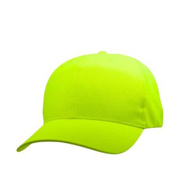 Big Size Neon Safety Yellow Baseball Cap