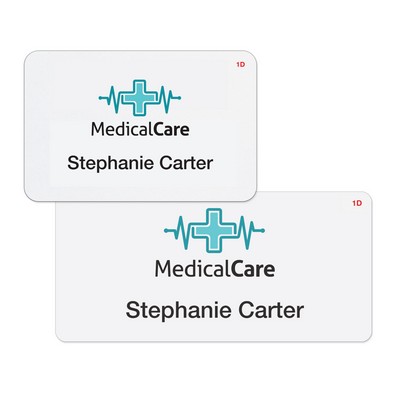 TEMPbadge Adhesive Expiring Visitor Badges, Thermal Printable, blank