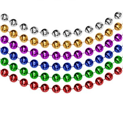 33" Assorted Metallic Mardi Gras Beads