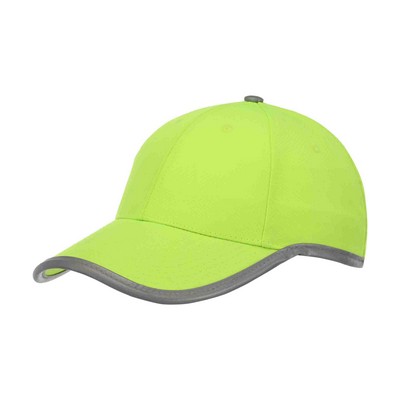 3C Products Safety Cap Reflective Stripes Tape Neon Green Hat