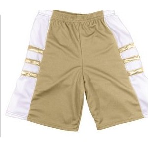 Youth 5" Inseam Cool Mesh Athletic Short w/ Contrast Piping & Side Panel