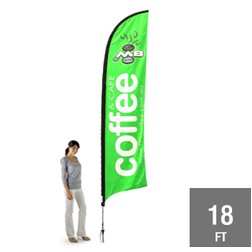 18' Feather Flag Single Sided