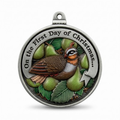 Twelve Days of Christmas 3D Gallery Print Full Size Ornament (Day 1 - A Partridge in a Pear Tree)