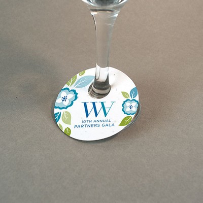 Single-Sided Wine Glass Tags