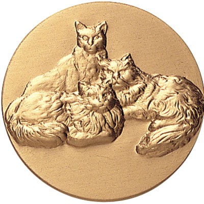 2" Cats Stamped Medallion Insert Disc