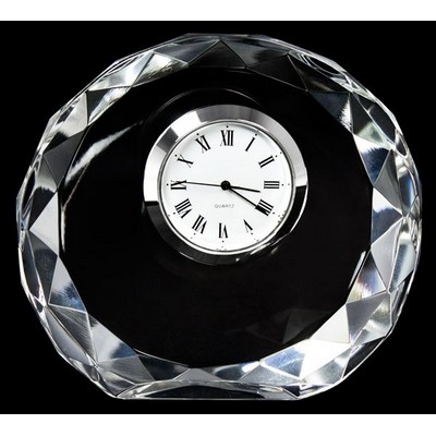 Mini Designer Round Crystal Clock